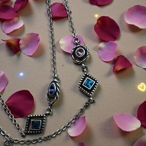 Brighton Halo Horizon blue , pink , & purple rhinestones 20 inches adjustable